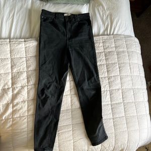 Pull&bear extra high waist black skinny jeans.